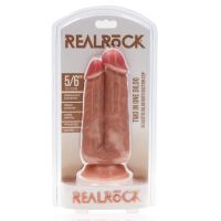 RealRock Two in One Dildo doble - 12,7/15,2 cm - Color carne, imagen 2