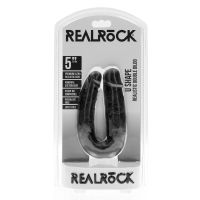 RealRock Dildo doble en forma de U - 12,7 cm - Negro, imagen 2