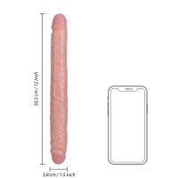 RealRock Slim Dildo doble - 30,5 cm - Carne, imagen 6