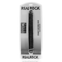 RealRock Slim Dildo doble - 35,6 cm - Negro, imagen 2