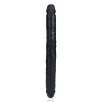 RealRock Slim Dildo doble - 35,6 cm - Negro, imagen 4