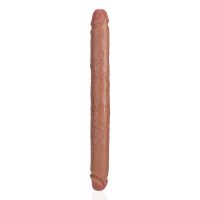 RealRock Slim Dildo doble - 35,6 cm - Tan
