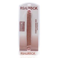 RealRock Slim Dildo doble - 35,6 cm - Tan, imagen 2