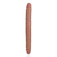 RealRock Slim Dildo doble - 35,6 cm - Tan, imagen 5