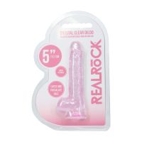 RealRock Dildo realista con testículos - 12,7 cm - Rosa, imagen 2