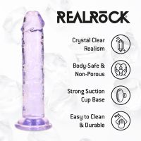 RealRock Dildo realista - 12,7 cm - Morado, imagen 7