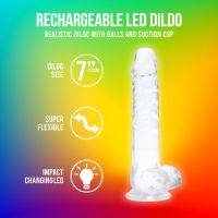 RealRock Dildo realista con ventosa y LED recargable - 18 cm, imagen 6