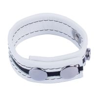 Red Leather Tippy - Cockring de cuero - Blanco, imagen 2