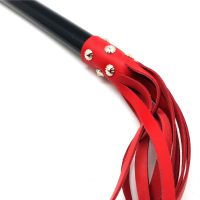 Red Leather Martinete de madera con tiras de cuero - 78 cm - Rojo, imagen 2