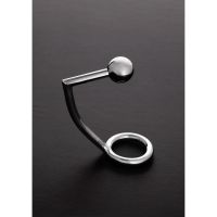 Steel by Shots Intruder Cockring de acero con bola anal - 50/30 mm, imagen 3