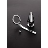 Steel by Shots C-Ring Cockring de acero con plug anal - 45 x 100 mm, imagen 3