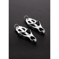 Steel 2 Squeezer Teaser Pinzas para pezones de trébol con anilla