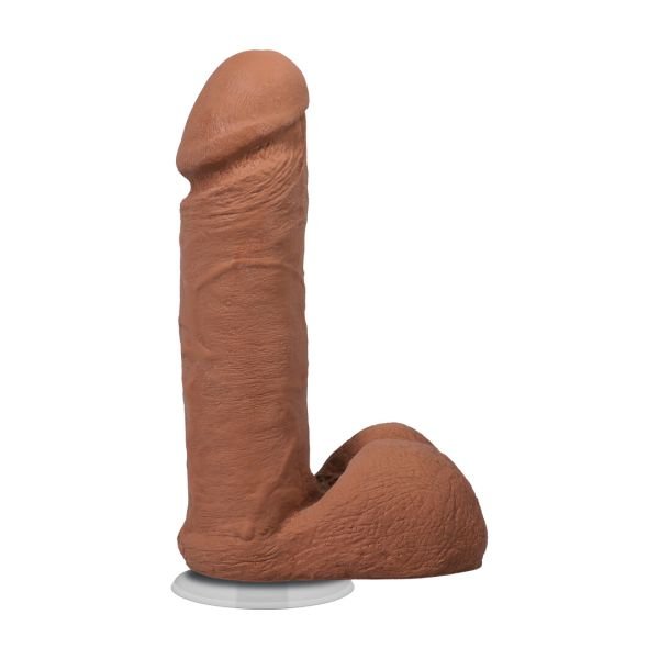 Doc Johnson Dildo realista con testículos - Ventosa Vac-U-Lock extraíble - ULTRASKYN - 16,5 cm - Caramelo