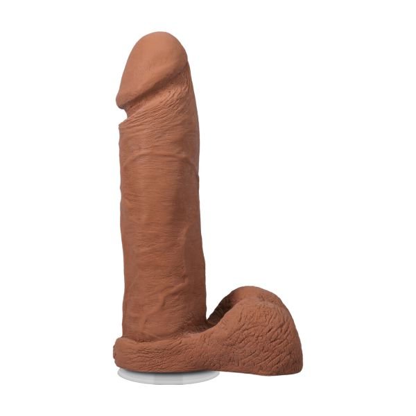 Doc Johnson Dildo realista con testículos - Ventosa Vac-U-Lock extraíble - ULTRASKYN - 21 cm - Caramelo