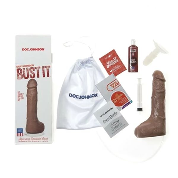Doc Johnson Dildo eyaculador - 30 ml - Marrón