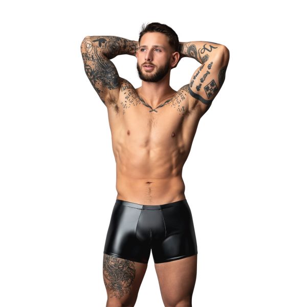 Male Power Bóxer wetlook con bolsa - Negro