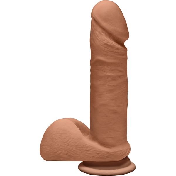 Doc Johnson Perfect D - Dildo realista ULTRASKYN con testículos - 18 cm