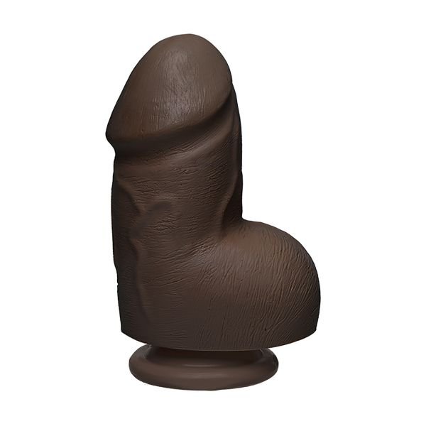 Doc Johnson Fat D - Dildo realista ULTRASKYN con testículos - 15 cm