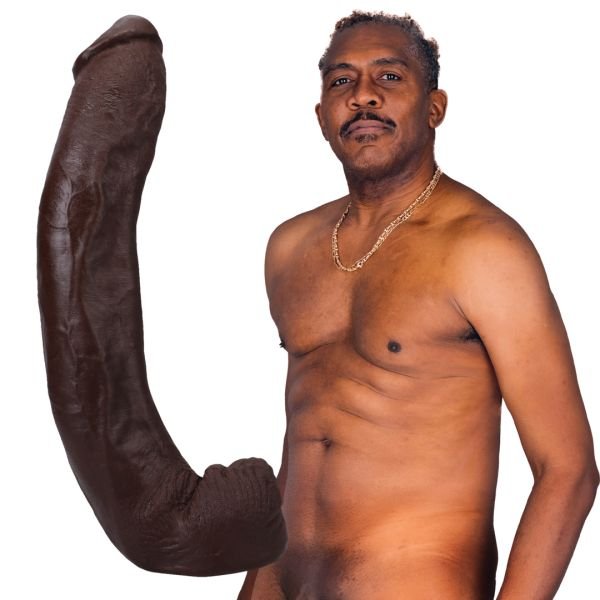 Doc Johnson Dredd - Dildo realista ULTRASKYN - 34 cm - Chocolate