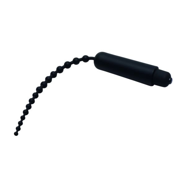 XR Brands Dark Rod - Sonda uretral vibradora con bolas