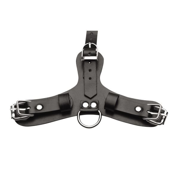 XR Brands Pup - Capucha Puppy Play con Mordaza de Bola Transpirable