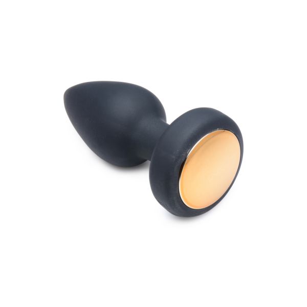 XR Brands Plug anal de silicona vibrador LED - Medio