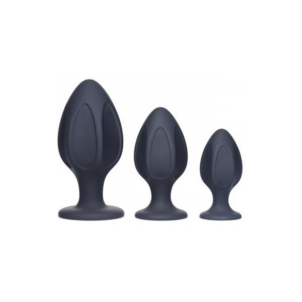 XR Brands Triple Juicers - Kit de dilatación anal de silicona