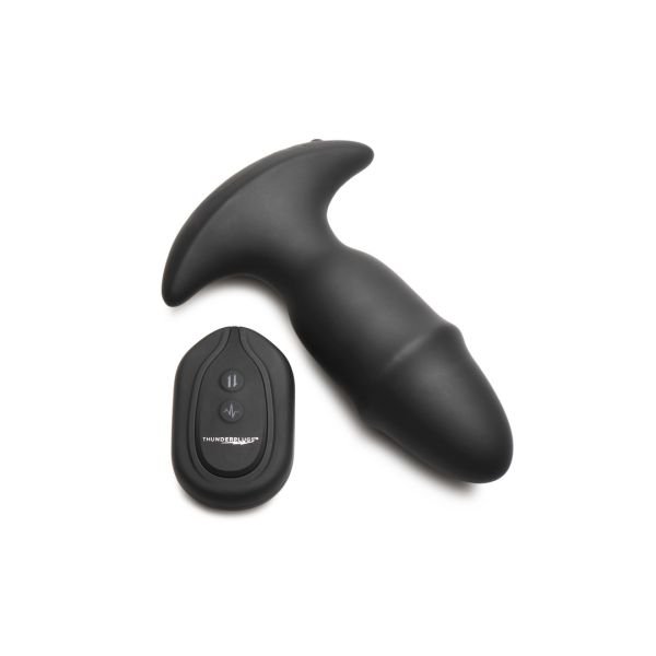 XR Brands Butt Slider - Plug de silicona con anillo deslizante - Negro