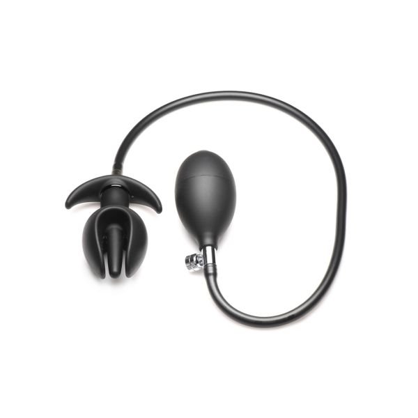 XR Brands Bad Buoy Anchor - Plug anal hinchable de silicona - Negro