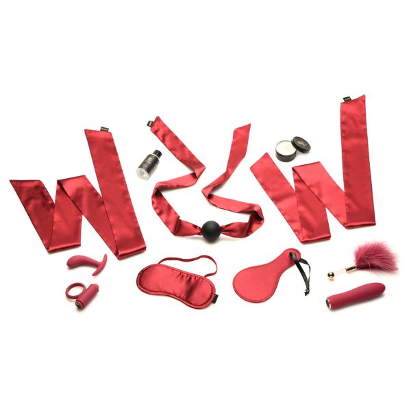 XR Brands Set Bondage y Masaje - Rojo