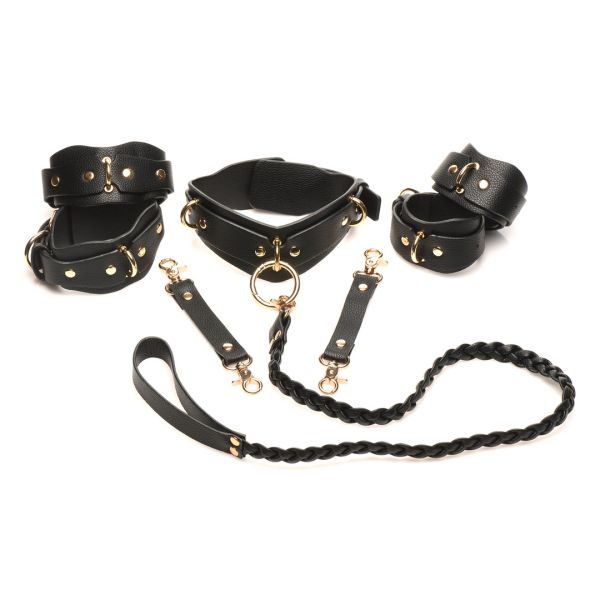 XR Brands Lover's Restraints Set - Negro