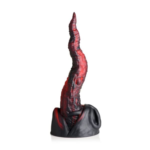 XR Brands Dragon Tongue - Dildo de silicona - Rojo/Negro