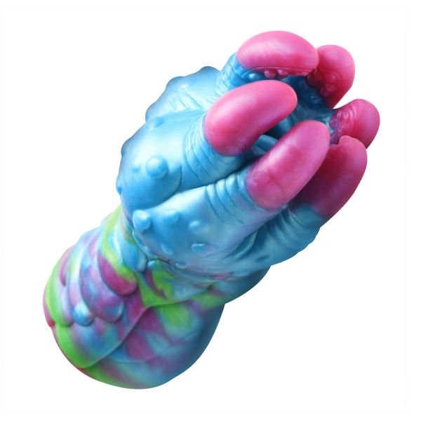 XR Brands Asstra - Masturbador anal de silicona - Azul/Morado
