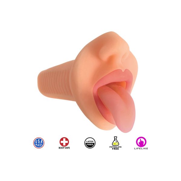 Curve Toys Courtney - Masturbador boca vibrador