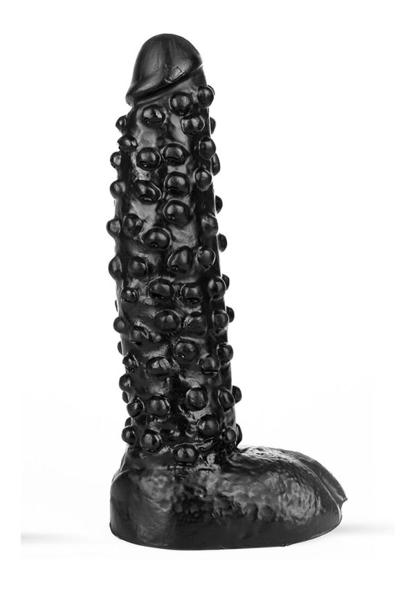 All Black Dark Crystal Dildo - 26,5 cm, Negro