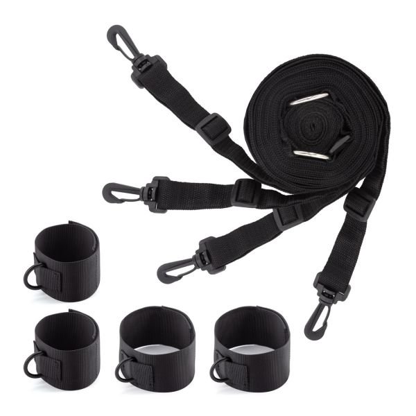 Crushious Ataduras universales para cama - Negro
