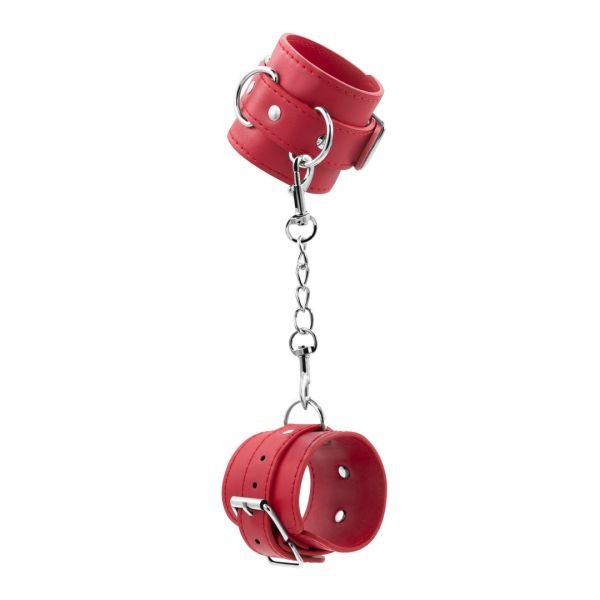 Crushious Bondage Love - Esposas de cuero - Rojo