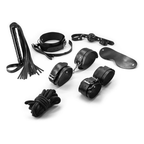 Crushious Punisher - Kit de bondage de 8 piezas - Negro
