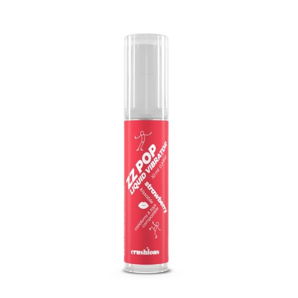 Crushious ZZ Pop - Vibrador líquido besable - Fresa - 10 ml