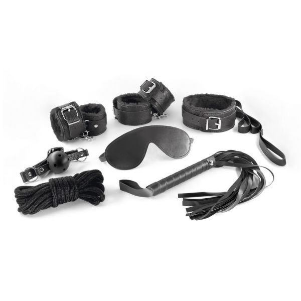 Crushious Dungeons and Maidens - Kit BDSM de 8 piezas - Negro