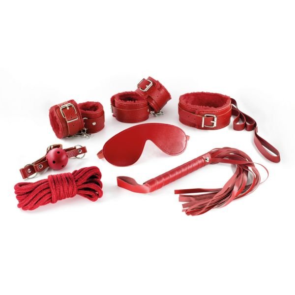 Crushious Dungeons and Maidens - Kit BDSM de 8 piezas - Rojo
