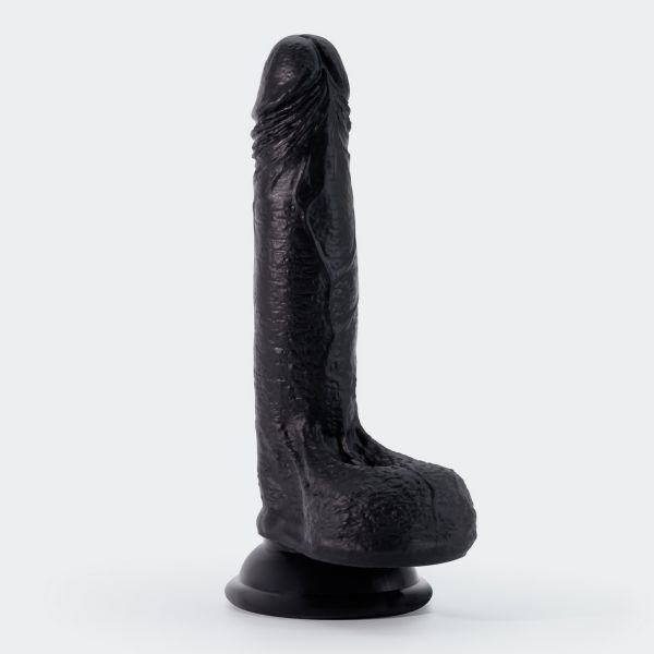 Crushious Inviktus - Dildo de silicona líquida - 19 cm - Negro