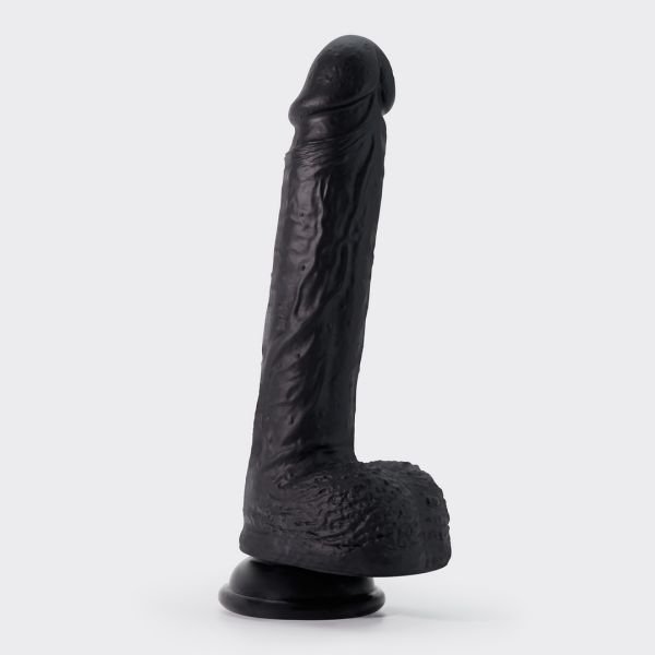 Crushious Inviktus - Dildo de silicona líquida - 22 cm - Negro