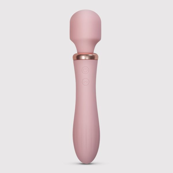 Crushious Jinx - Vibrador wand doble con calor rosa