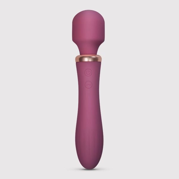 Crushious Jinx Varita vibradora dual con calor - Rojo vino