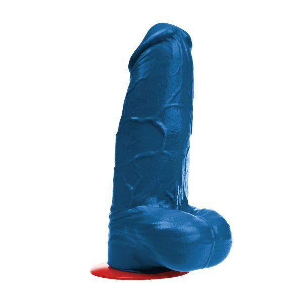 Fuck & Fist Freyr XL - Dildo realista con testículos - 21 cm - Azul