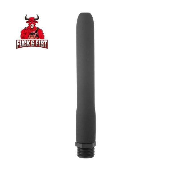 Fuck & Fist Cánula de silicona para ducha anal - 15 cm - Negro