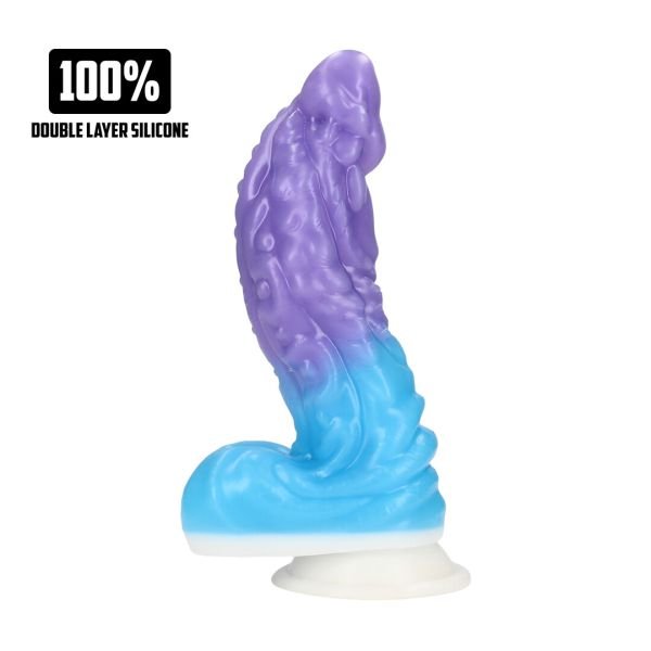 Fiction Cocks Galactic Hydra - Dildo de silicona - Morado/Azul