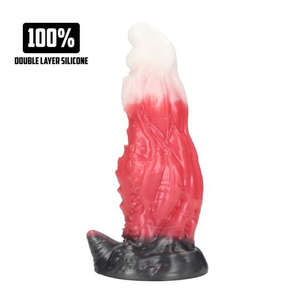 Fiction Cocks Space Night Fiend - Dildo de silicona - Rojo/Blanco