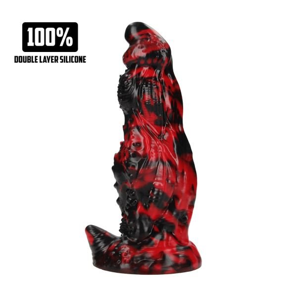 Fiction Cocks Hell Night Fiend - Dildo de silicona - Rojo/Negro